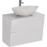 Столешница LEMARK MIANO 80 см под 1 раковину из стекла, белый LM06M80S
